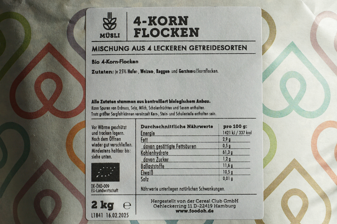Bio 4-Korn-Flocken 2 kg
